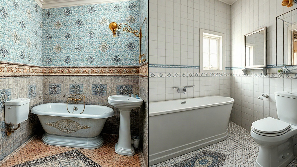 Antes y después de una reforma de baño con bañera antigua sustituida por ducha moderna
